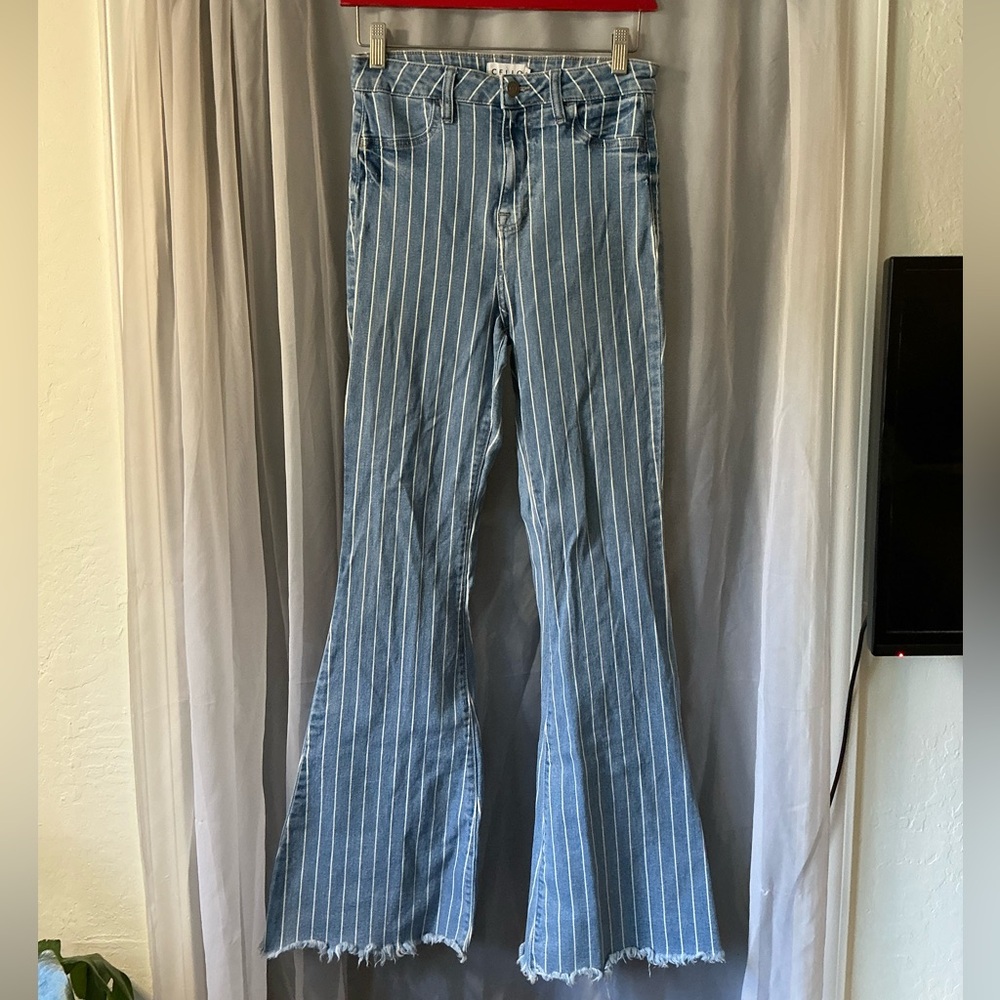 Cello Women's Blue Striped Jeans size 5